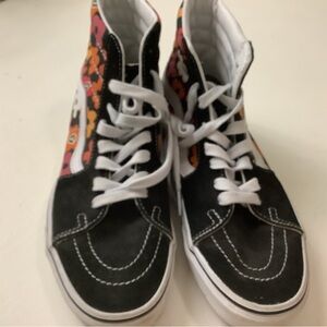 Vans Black High-Tops with Multicolor Accents
